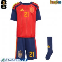 Maglie da calcio Spagna Mikel Oyarzabal #21 Prima Maglia Bambino Mondiali 2026  Manica Corta (+ Pantaloni corti)